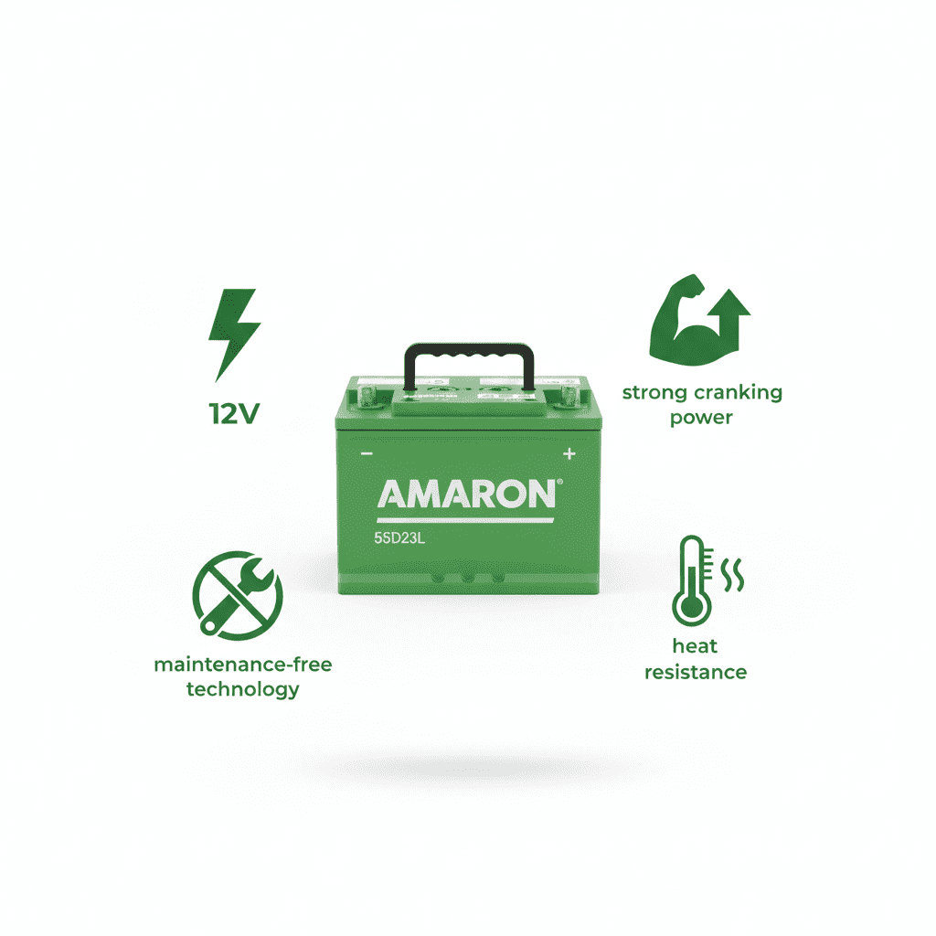 Amaron 55D23L Technical Specifications Amaron 55D23L battery specifications