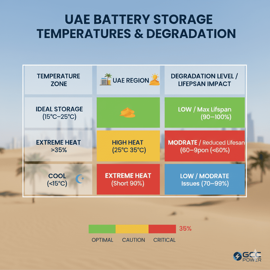 UAE battery storage temperature comparison