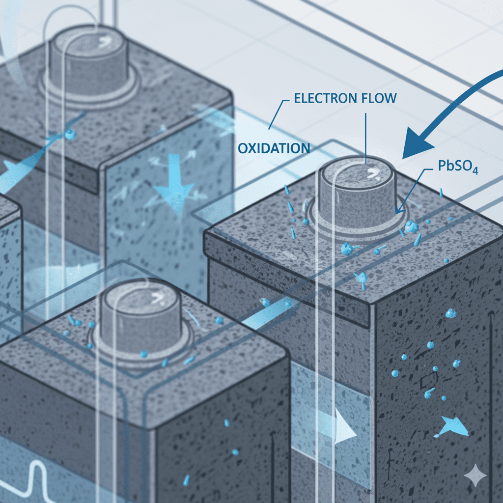 Electrochemical battery cell reaction