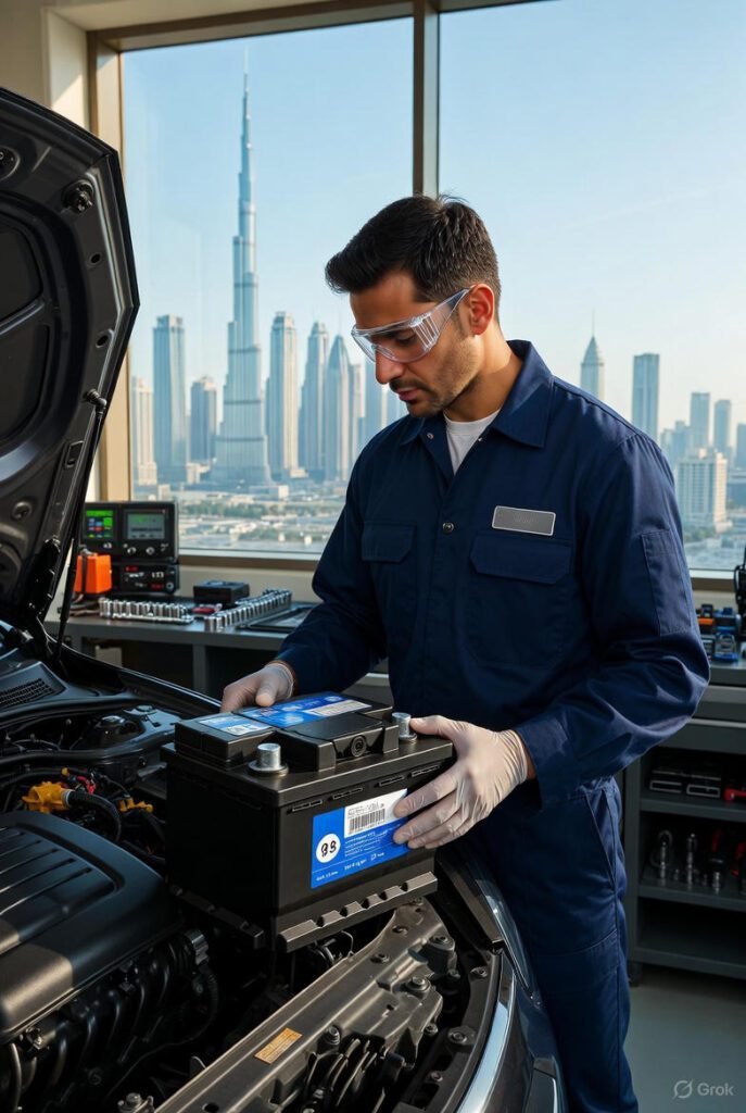 Battery Replacement for Dead Car Dubai Car battery replacement Dubai