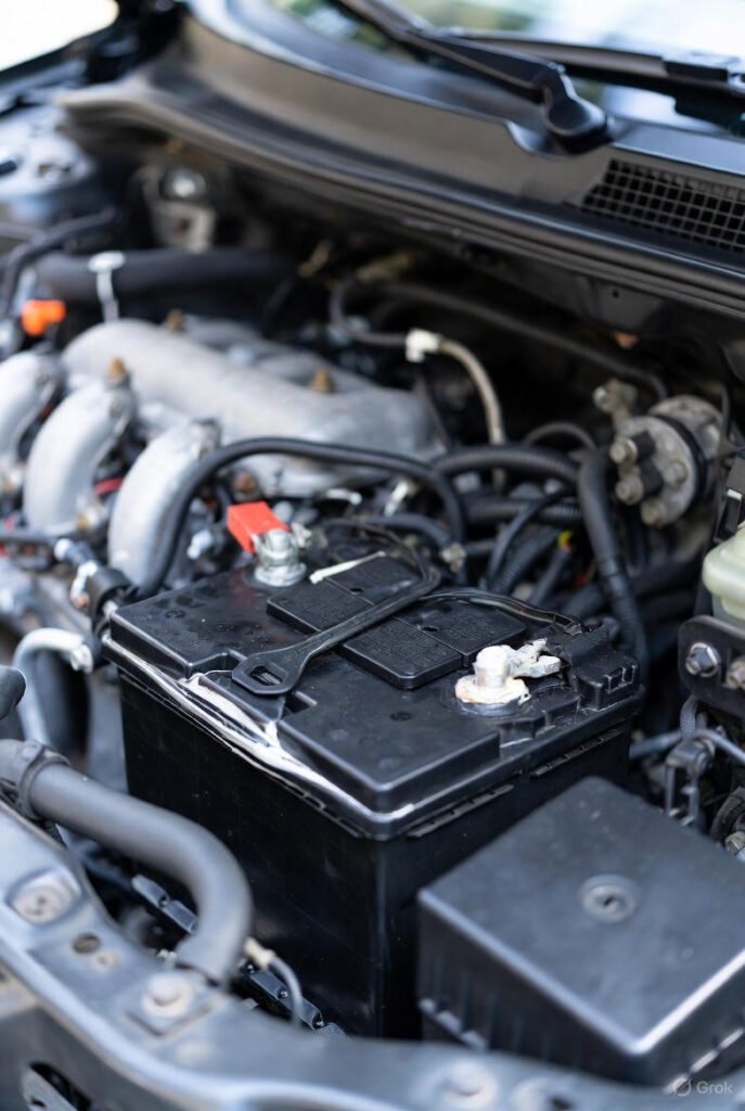 Swollen battery case caused by overheating