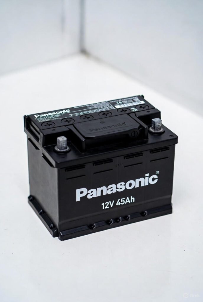 Panasonic 12V 45Ah car battery for small vehicles