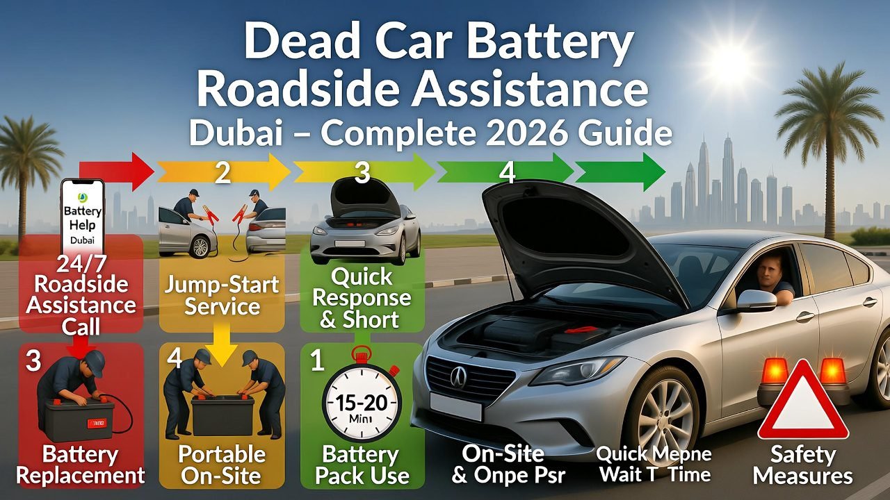 Dead Car Battery Roadside Assistance Dubai – Complete 2026 Guide