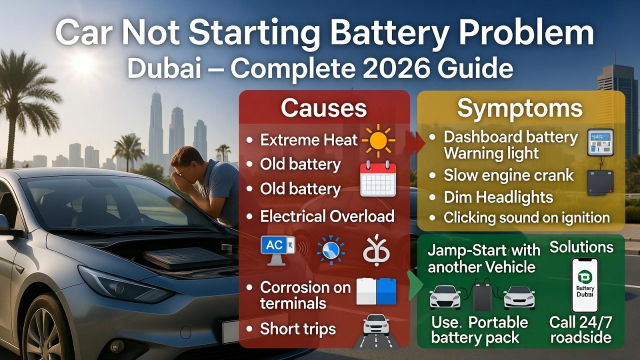 Car Not Starting Battery Problem Dubai – Complete 2026 Guide