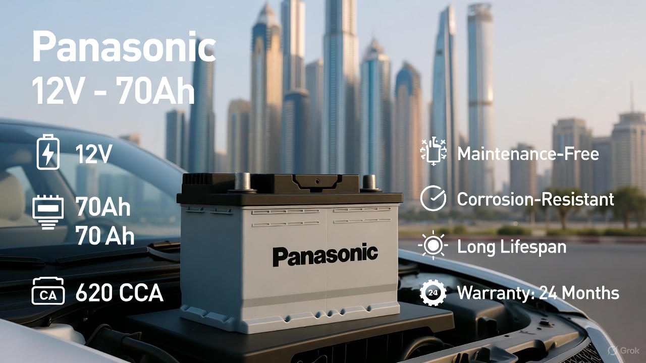 Panasonic 12V – 70Ah: Complete Guide for Car Owners in Dubai 2026