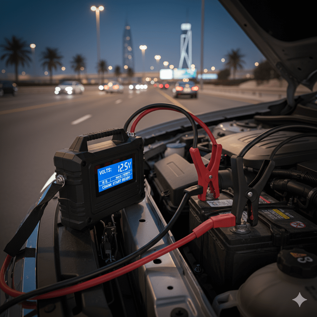 safe jumpstart dead battery Dubai
