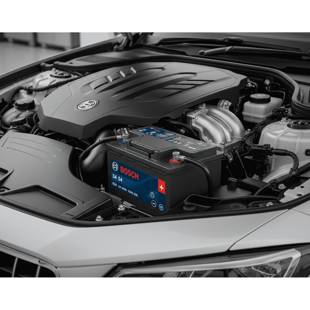 Bosch S4 024 battery installed in car