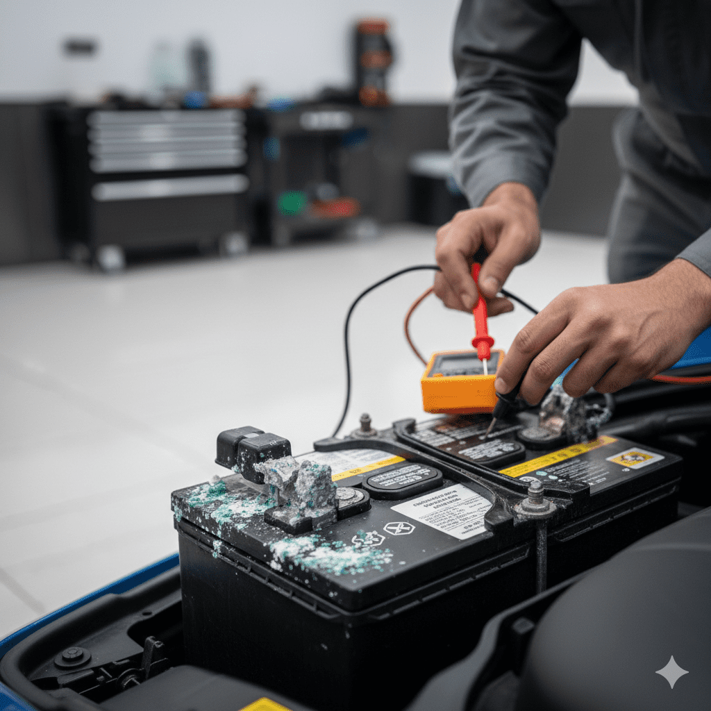 Parasitic drain and poor connections increase overnight battery loss. Testing overnight battery drain in Dubai winter