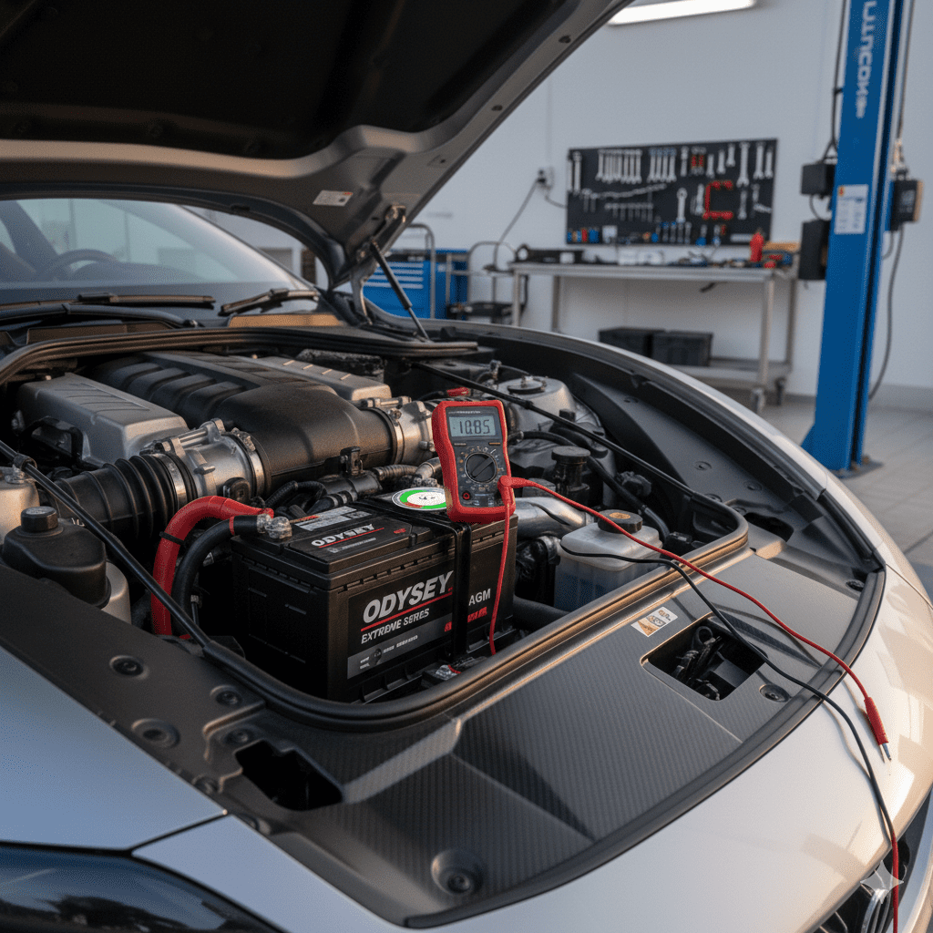 Car battery voltage dropping during winter in Dubai