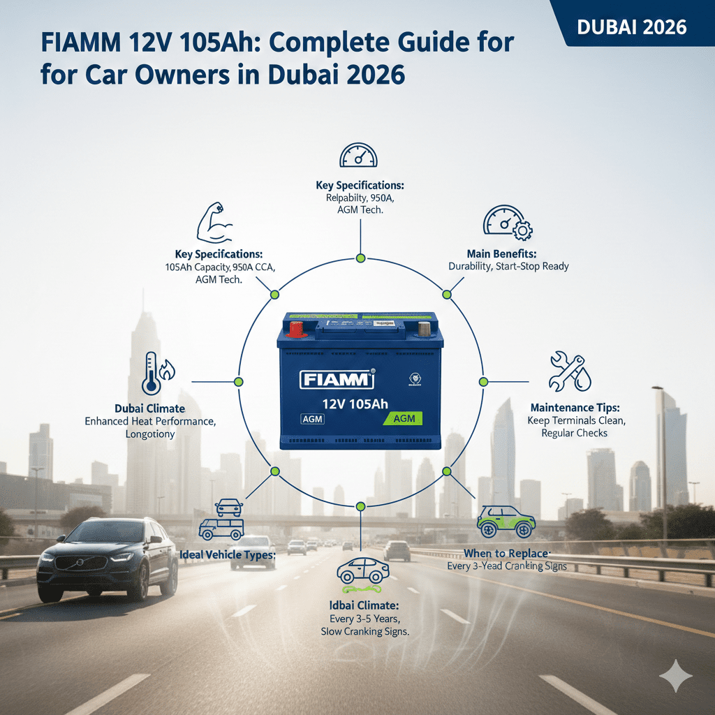 FIAMM 12V 105Ah: Complete Guide for Car Owners in Dubai 2026