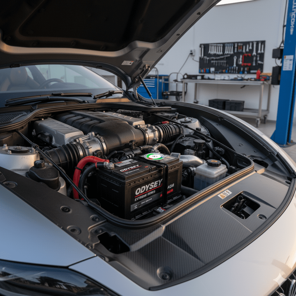 AGM car battery ensuring cold start in Dubai winter