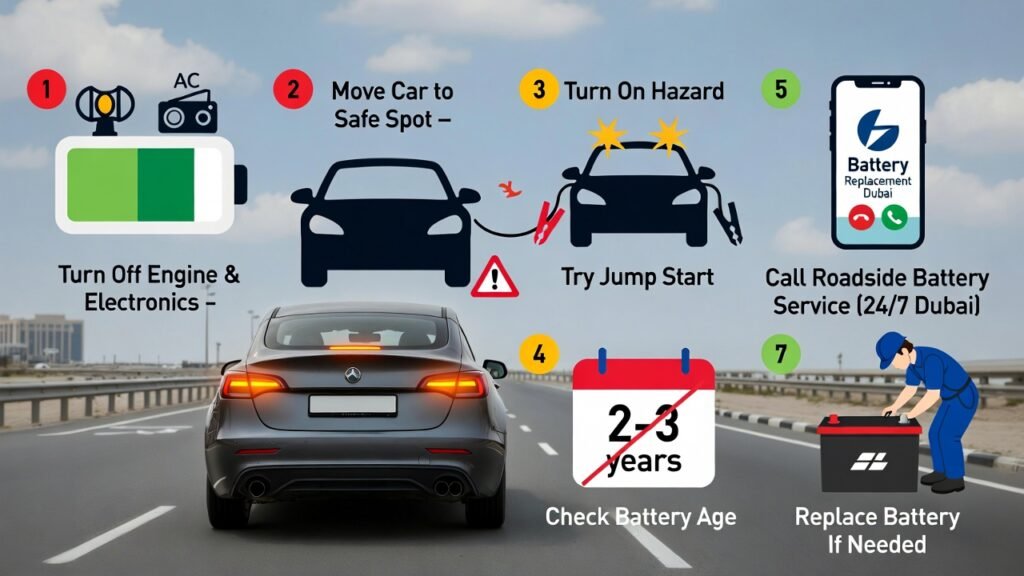 Help users take fast, correct action without panic when battery fails suddenly.