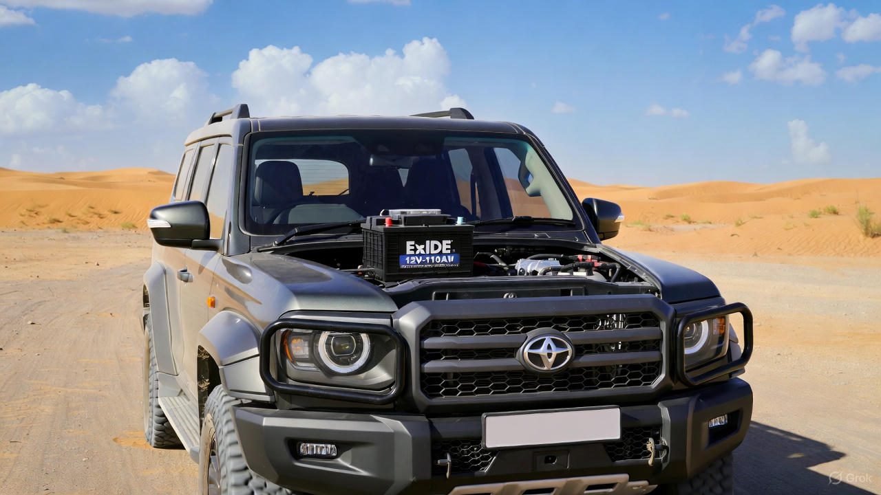 Exide 12V-110Ah car battery for heavy SUVs