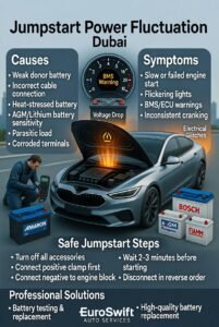 Read more about the article Jumpstart Power Fluctuation Dubai – Complete Guide (2026)
