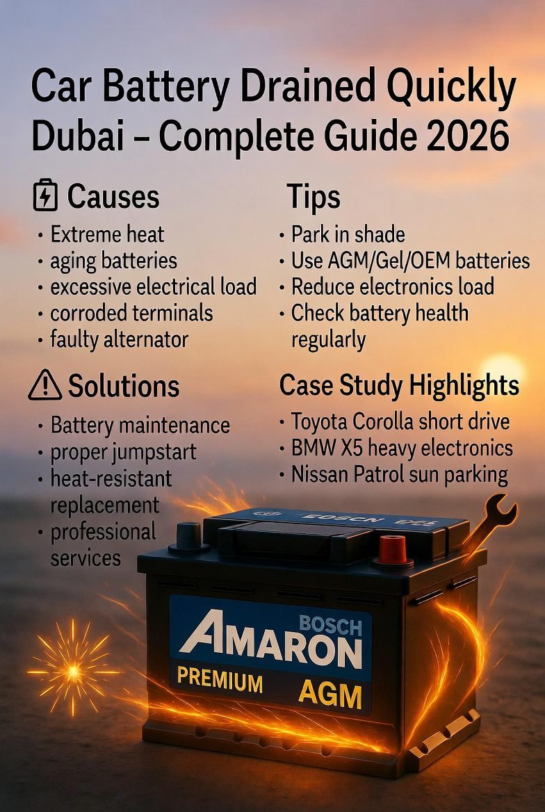 Car Battery Drained Quickly Dubai – Complete Guide (2026)