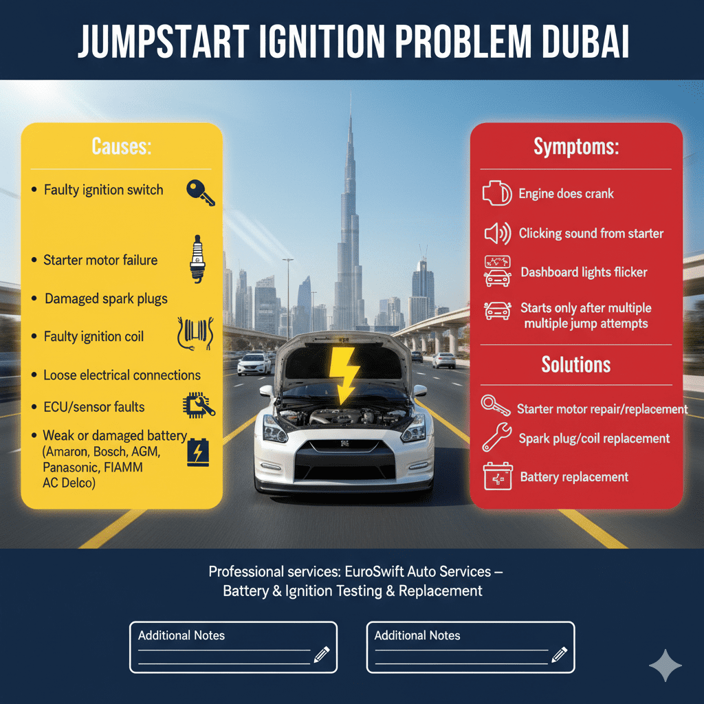 Jumpstart Ignition Problem Dubai – Complete (2026) Guide