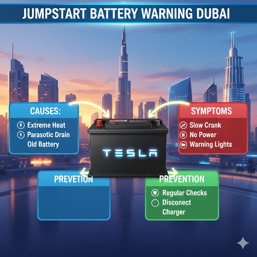 Jumpstart Battery Warning Dubai – Complete Guide (2026)