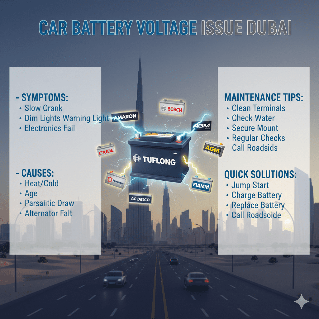 Car Battery Voltage Issue Dubai : Complete Guide (2026)