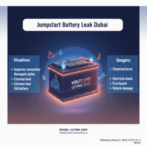 Read more about the article Jumpstart Battery Leak Dubai: Complete (2026) Guide