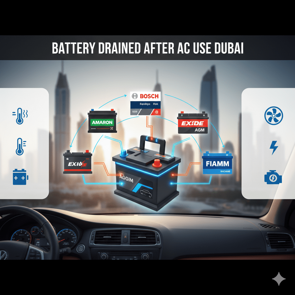 Battery Drained After AC Use Dubai – Complete Guide (2026)
