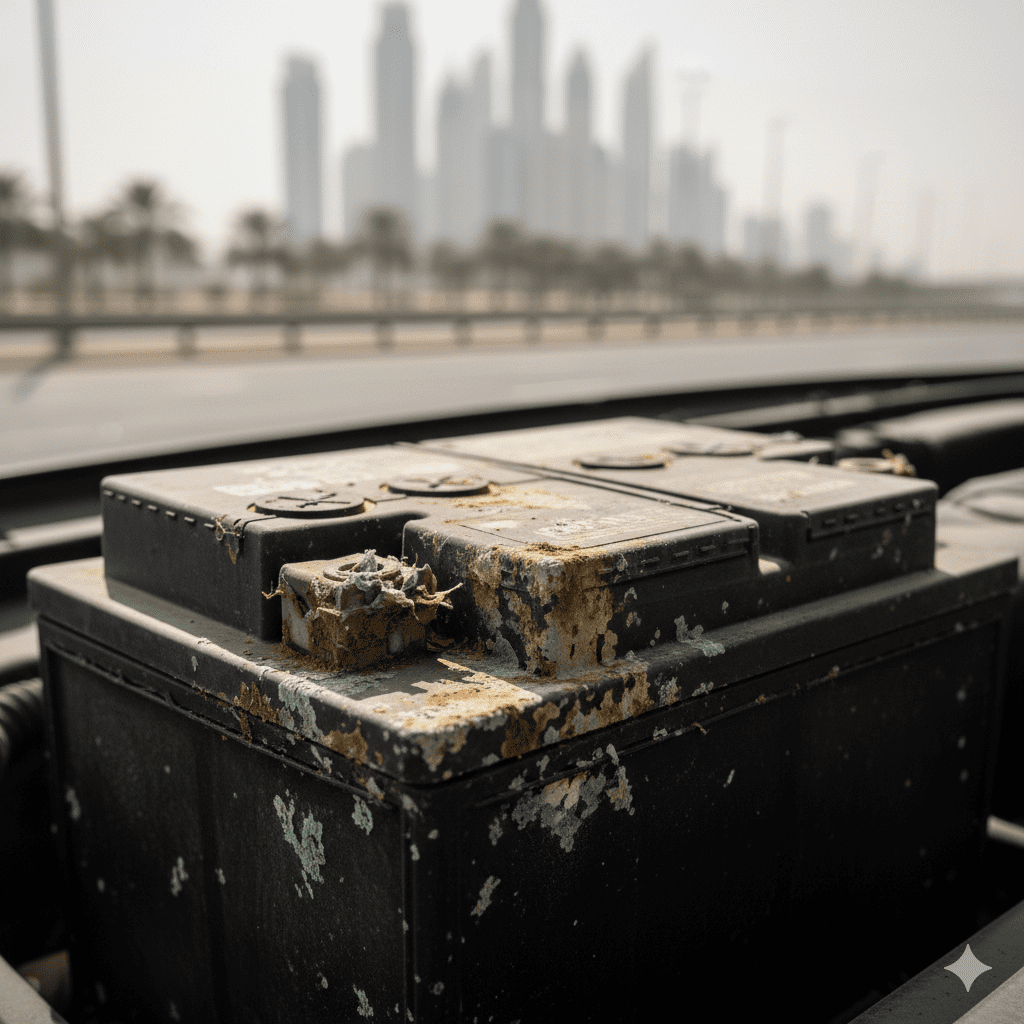 car battery heat damage Dubai
