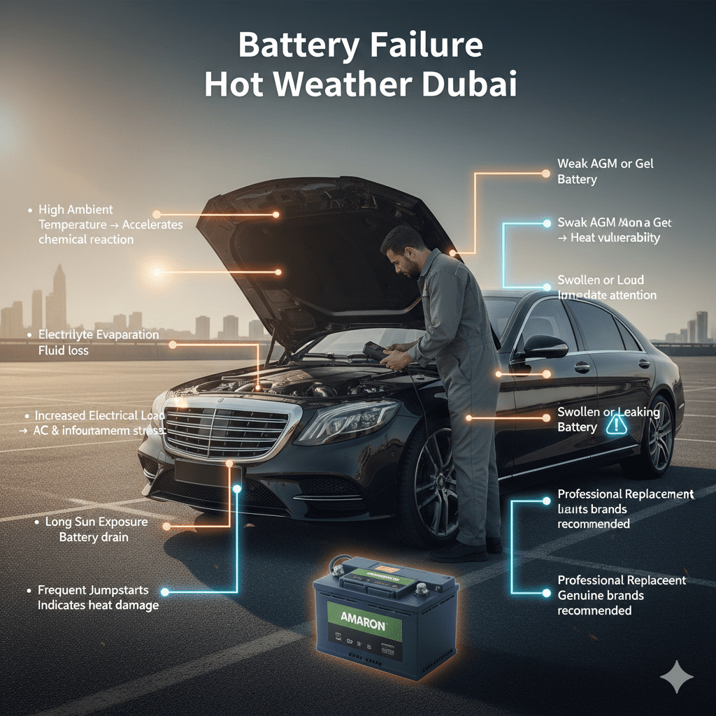 Battery Failure in Hot Weather Dubai – Complete (2026) Guide