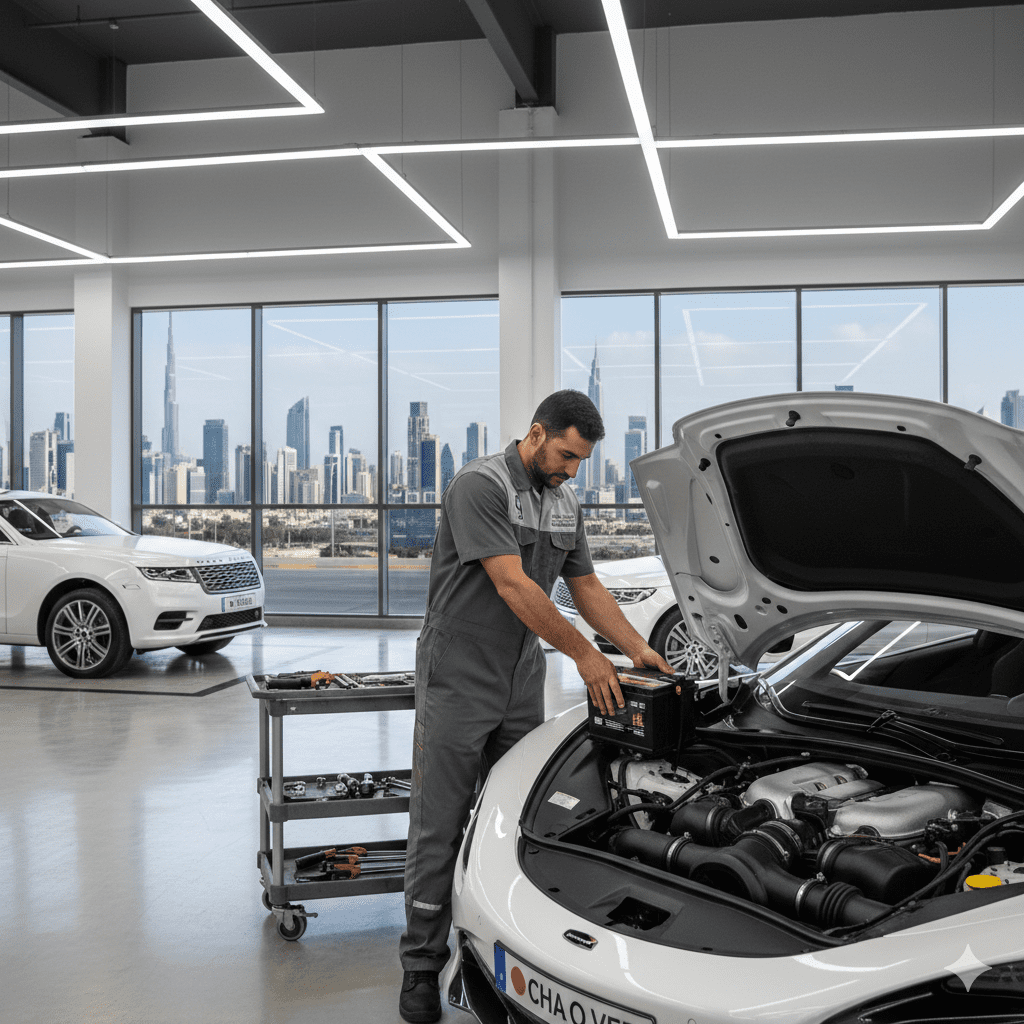 battery replacement Dubai overnight drain
