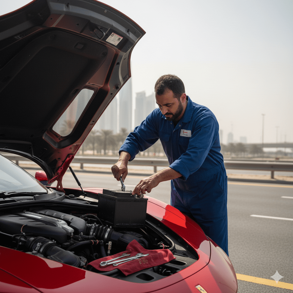 car battery replacement Dubai heat