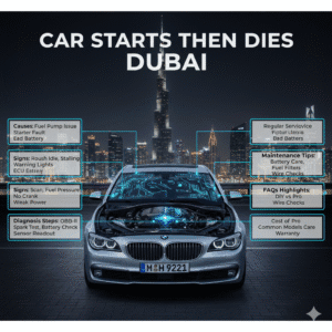 Read more about the article Car Starts Then Dies Dubai — Complete Guide (2026)