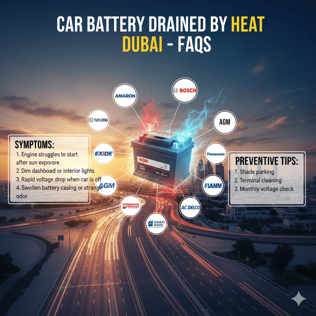 Car Battery Drained by Heat Dubai Complete (2026) Guide