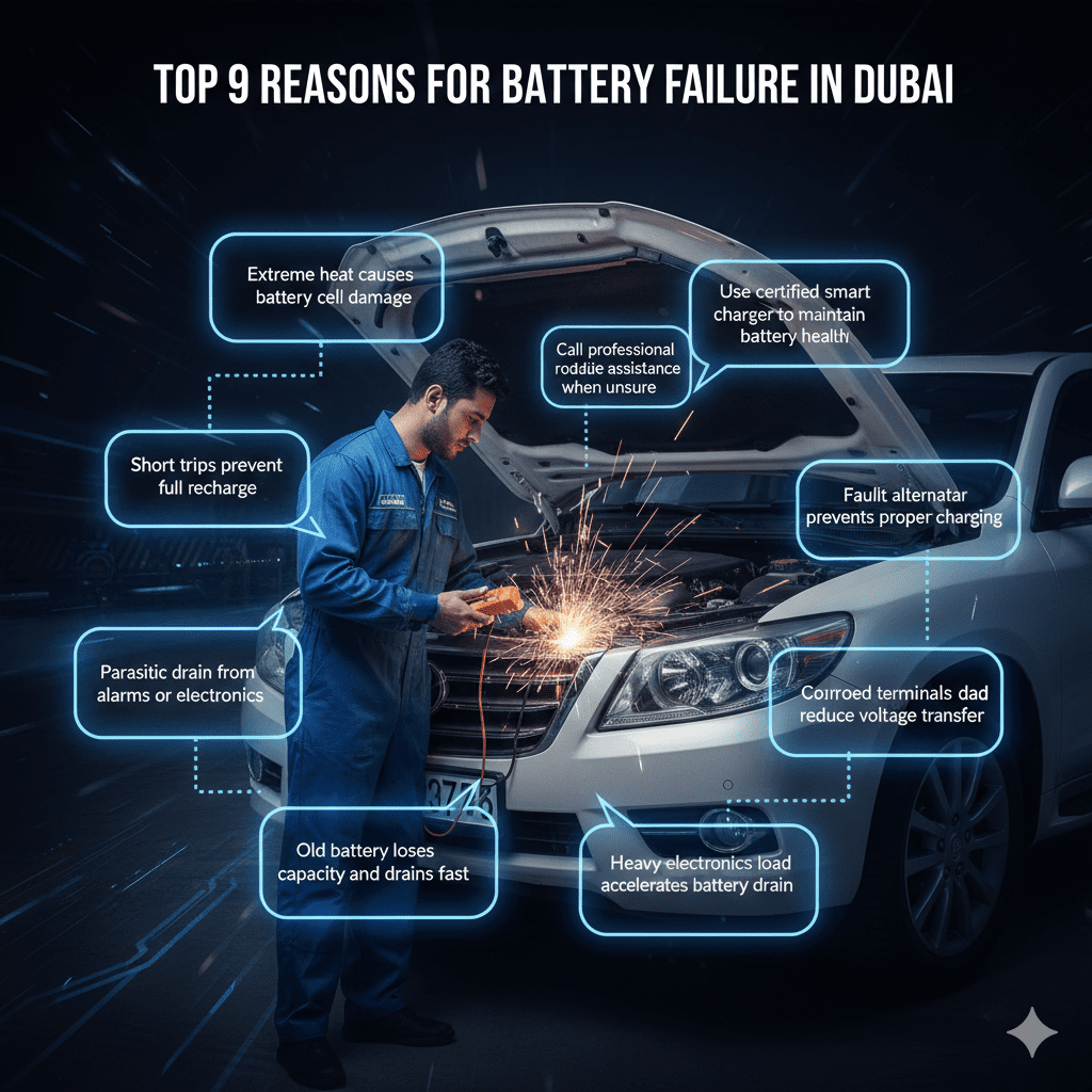 Car Battery Drained Fast Dubai