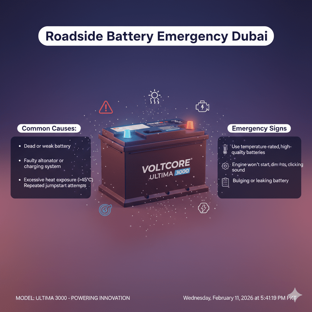 Roadside Battery Emergency Dubai : Complete (2026) Guide