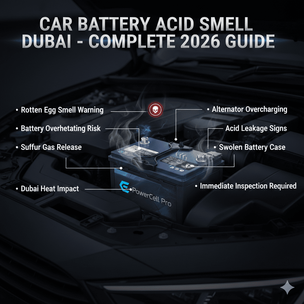 Car Battery Acid Smell Dubai – Complete (2026) Guide