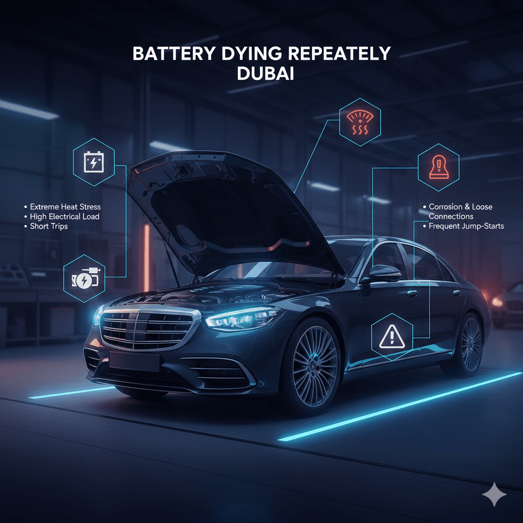 🚗 Battery Dying Repeatedly Dubai — Complete (2026) Guide
