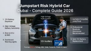 Read more about the article Jumpstart Risk Hybrid Car Dubai – Complete Guide (2026)
