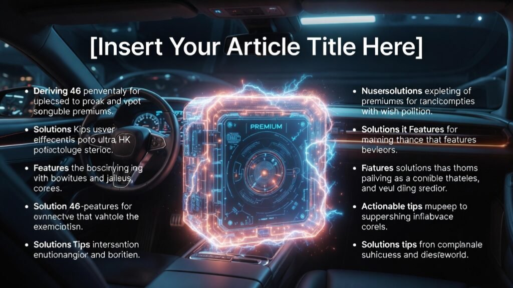 High-quality feature image showing [main topic object/brand] with key points highlighted on sides, animated visual effects, and professional infographic style.