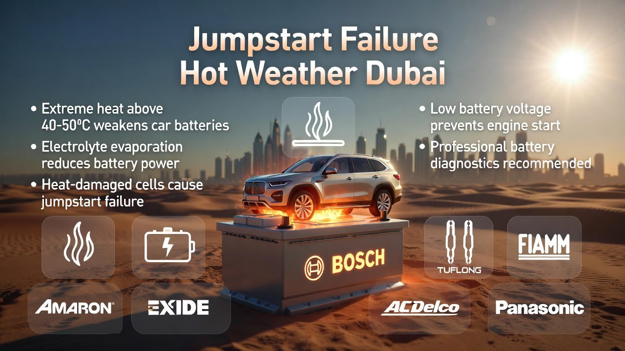 Jumpstart Failure Hot Weather Dubai – Complete Guide (2026)