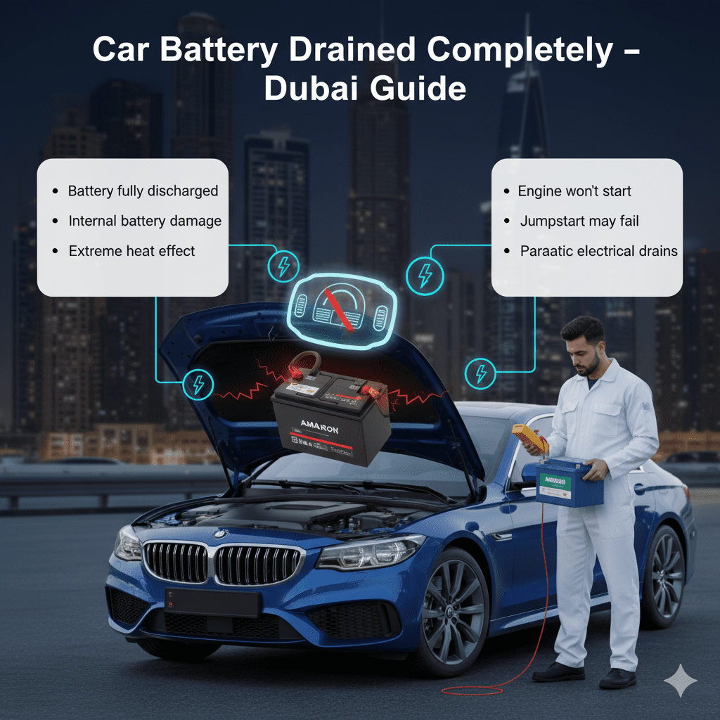 Car Battery Drained Completely Dubai – Complete Guide (2026)