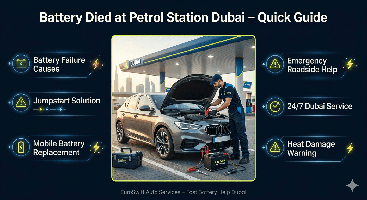 Battery Died at Petrol Station Dubai – Complete Guide (2026)