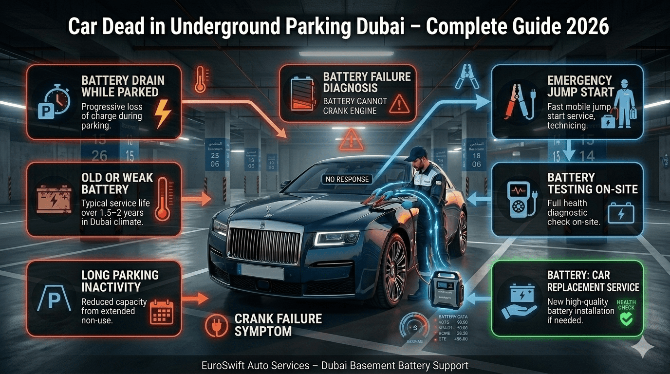 Car Dead in Underground Parking Dubai – Complete Guide (2026)