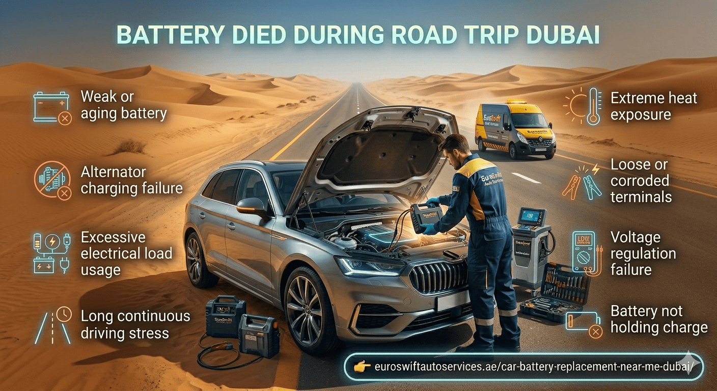 Battery Died During Road Trip Dubai – Complete Guide (2026)