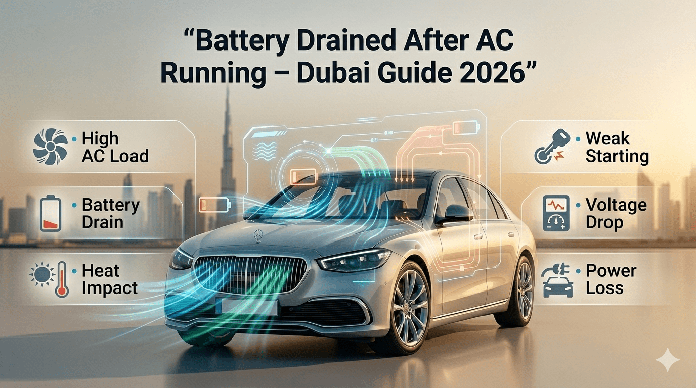 Battery Drained After AC Running Dubai – Complete Guide (2026)