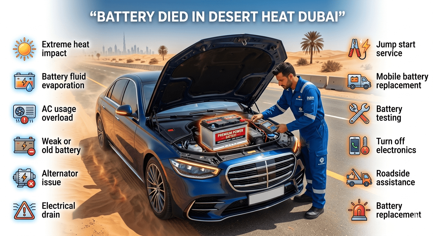 Battery Died in Desert Heat Dubai – Complete Guide (2026)