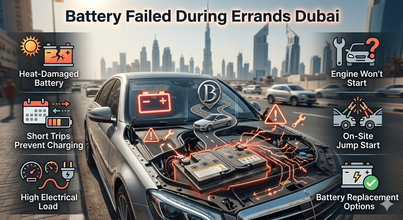 Battery Failed During Errands Dubai – Complete Guide (2026)