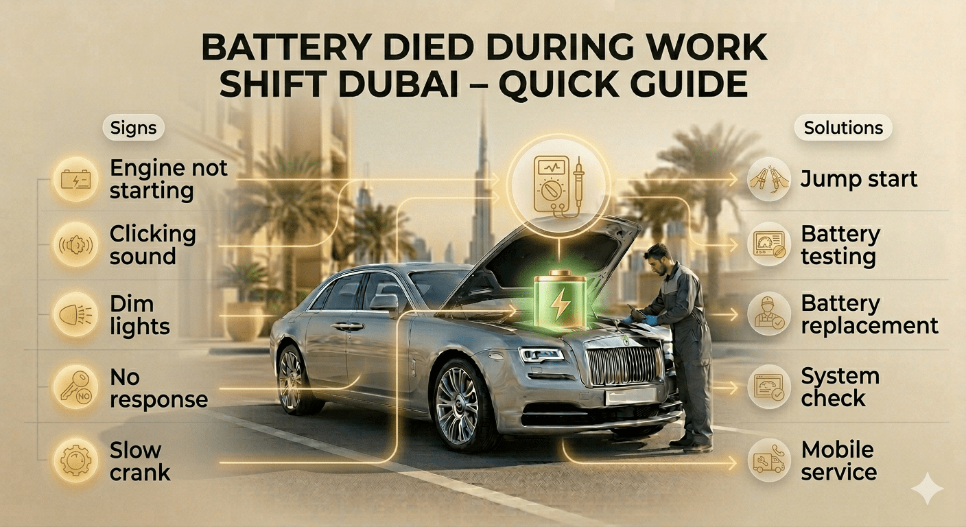 Battery Died During Work Shift Dubai – Complete Guide (2026)