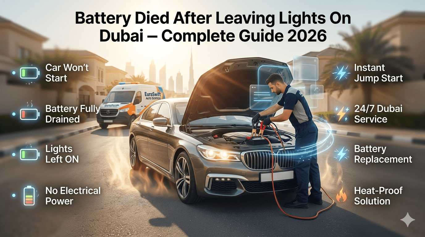 Battery Died After Leaving Lights On Dubai – Complete Guide (2026)