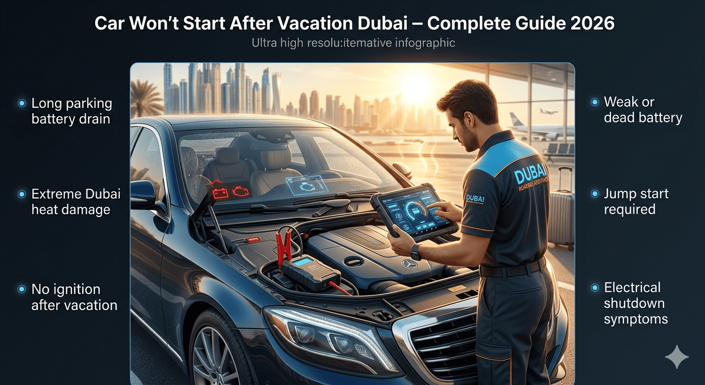 Car Won’t Start After Vacation Dubai – Complete Guide (2026)