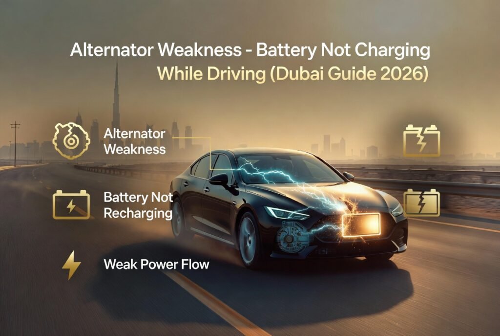 Car alternator weakness in Dubai showing battery not recharging while driving