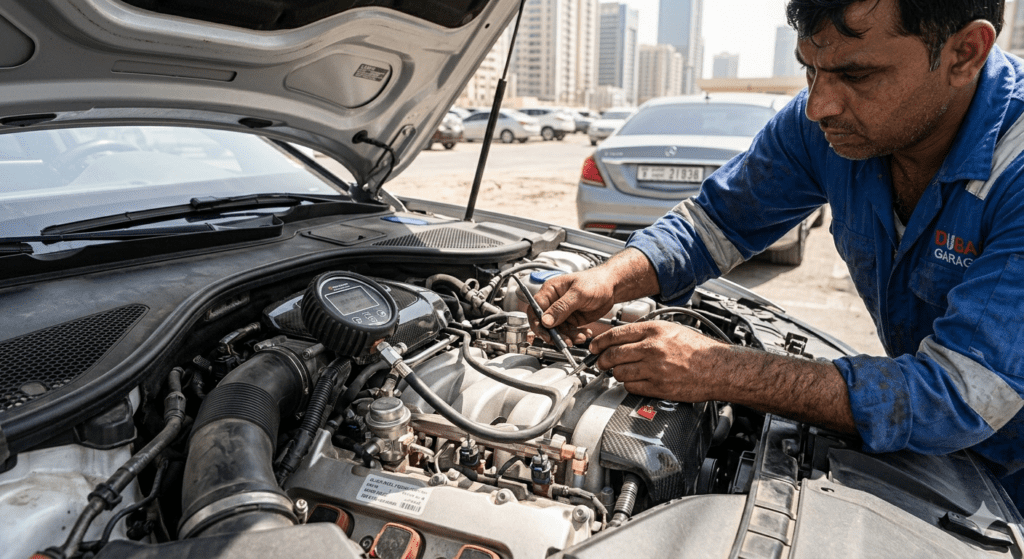 Fuel system problems causing car not starting after long time in Dubai