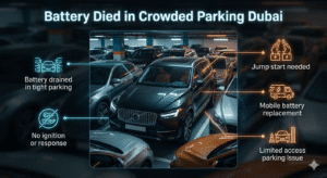 Read more about the article Battery Died in Crowded Parking Dubai
